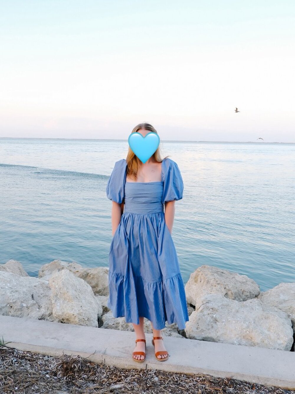 Abercrombie & Fitch Emerson Poplin Puff Sleeve Midi Dress - Picture 5 of 5